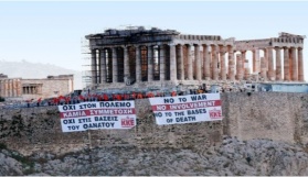 Yunanistan'da ABD üsleri protesto edildi